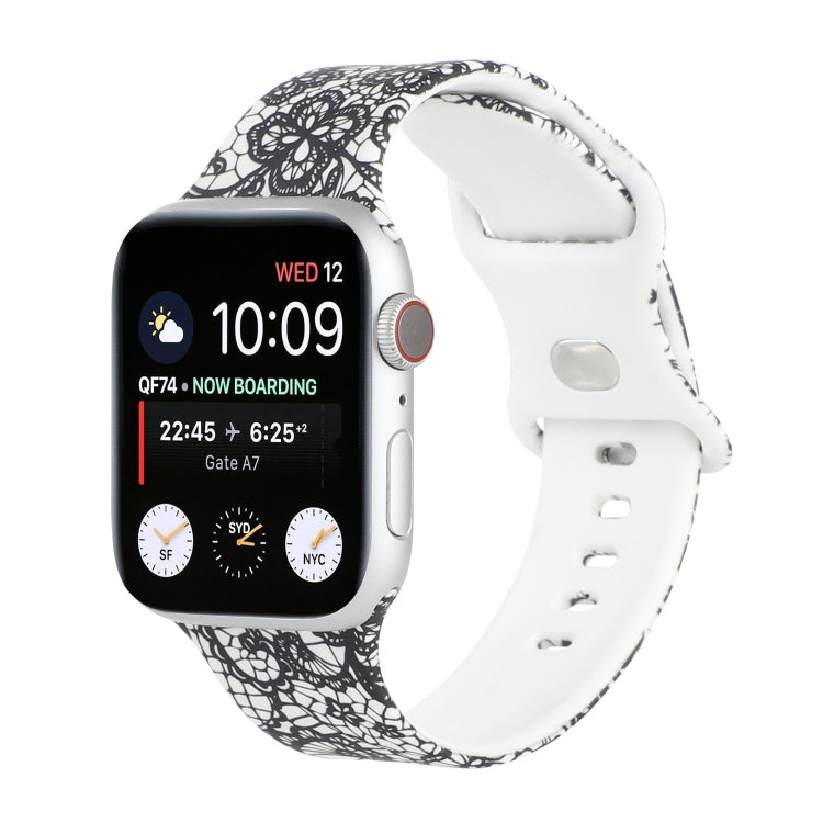 Bracelet de montre de remplacement imprimé à 8 boucles pour la série Apple Watch, 7 45mm / 6 & SE & 5 & 4 44mm / 3 & 2 & 1 42mm, 7 41mm / 6 & SE & 5 & 4 40mm / 3 & 2 & 1 38mm