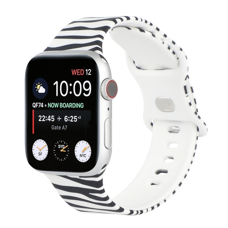 Bracelet de montre de remplacement imprimé à 8 boucles pour la série Apple Watch, 7 45mm / 6 & SE & 5 & 4 44mm / 3 & 2 & 1 42mm, 7 41mm / 6 & SE & 5 & 4 40mm / 3 & 2 & 1 38mm