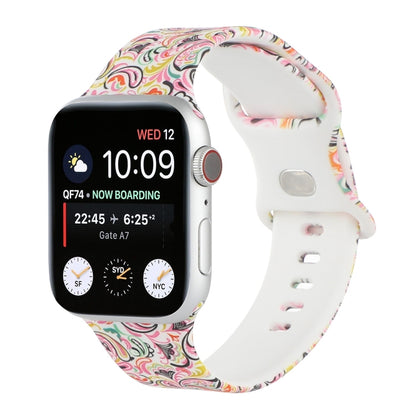 Bracelet de montre de remplacement imprimé à 8 boucles pour la série Apple Watch, 7 45mm / 6 & SE & 5 & 4 44mm / 3 & 2 & 1 42mm, 7 41mm / 6 & SE & 5 & 4 40mm / 3 & 2 & 1 38mm
