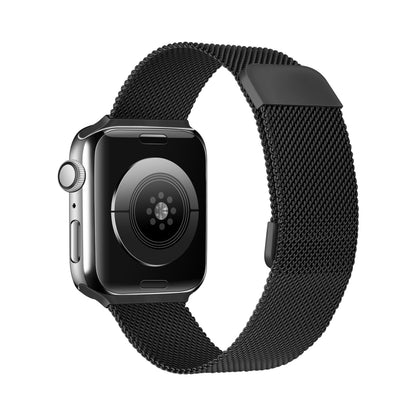 Bracelet de montre de remplacement à élasticité magnétique milanaise à double section pour la série Apple Watch, 7 45mm / 6 & SE & 5 & 4 44mm / 3 & 2 & 1 42mm, 7 41mm / 6 & SE & 5 & 4 40mm / 3 & 2 & 1 38mm