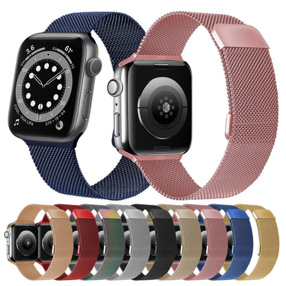 Bracelet de montre de remplacement à élasticité magnétique milanaise à double section pour la série Apple Watch, 7 45mm / 6 & SE & 5 & 4 44mm / 3 & 2 & 1 42mm, 7 41mm / 6 & SE & 5 & 4 40mm / 3 & 2 & 1 38mm