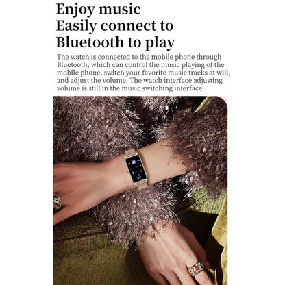 ZX19 1,45 pouces écran HD Bluetooth 5.0 IP68 montre intelligente étanche pour femmes, moniteur de sommeil de soutien/rappel de cycle menstruel/moniteur de fréquence cardiaque/surveillance de l'oxygène sanguin, style : bracelet en acier                 ...