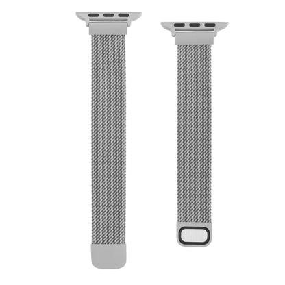 Bracelet de montre de rechange Milan à double section de petite taille pour la série Apple Watch, 7 45mm / 6 & SE & 5 & 4 44mm / 3 & 2 & 1 42mm, 7 41mm / 6 & SE & 5 & 4 40mm / 3 & 2 & 1 38mm
