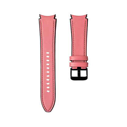 Bracelet de rechange en silicone + cuir avec boucle noire, For Samsung Galaxy Watch4