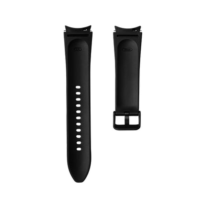 Bracelet de rechange en silicone + cuir avec boucle noire, For Samsung Galaxy Watch4