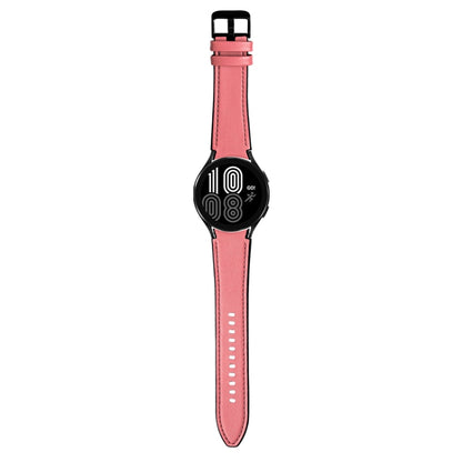 Bracelet de rechange en silicone + cuir avec boucle noire, For Samsung Galaxy Watch4