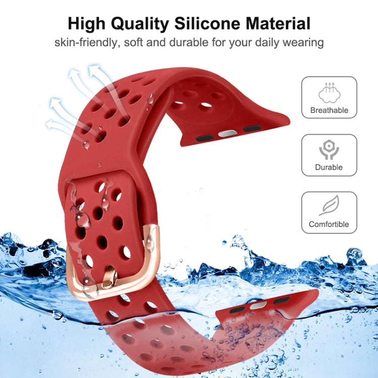 Bracelet de rechange en silicone pour Apple Watch Series, 7 45mm / 6 & SE & 5 & 4 44mm / 3 & 2 & 1 42mm, 7 41mm / 6 & SE & 5 & 4 40mm / 3 & 2 & 1 38mm