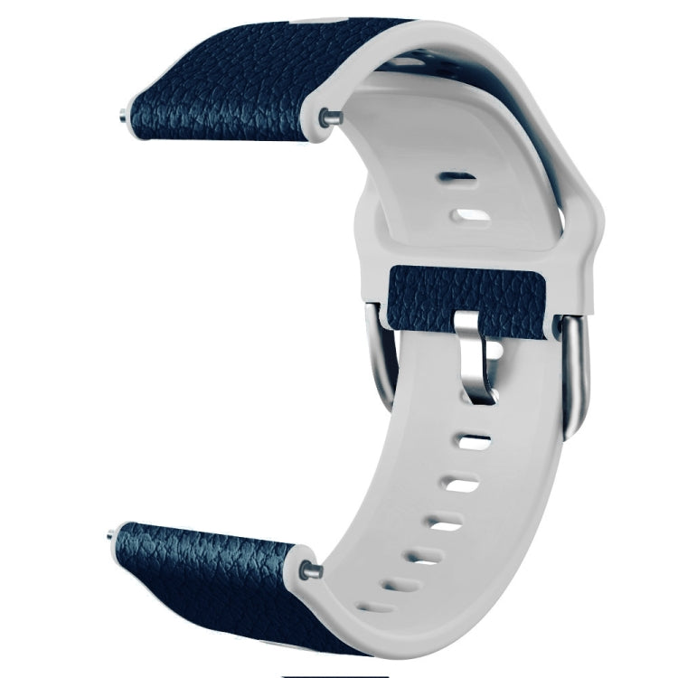 Bracelet de montre en cuir de vachette à deux couches, 20mm, 22mm