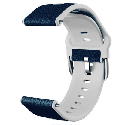 Bracelet de montre en cuir de vachette à deux couches, 20mm, 22mm
