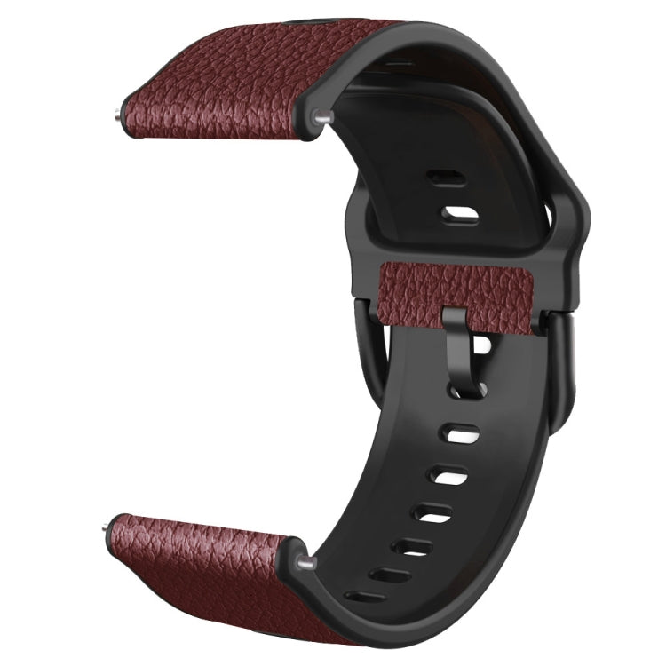 Bracelet de montre en cuir de vachette à deux couches, 20mm, 22mm