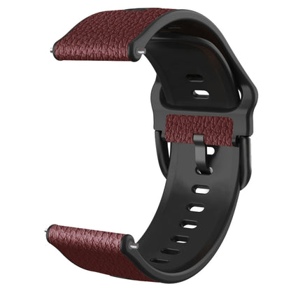 Bracelet de montre en cuir de vachette à deux couches, 20mm, 22mm