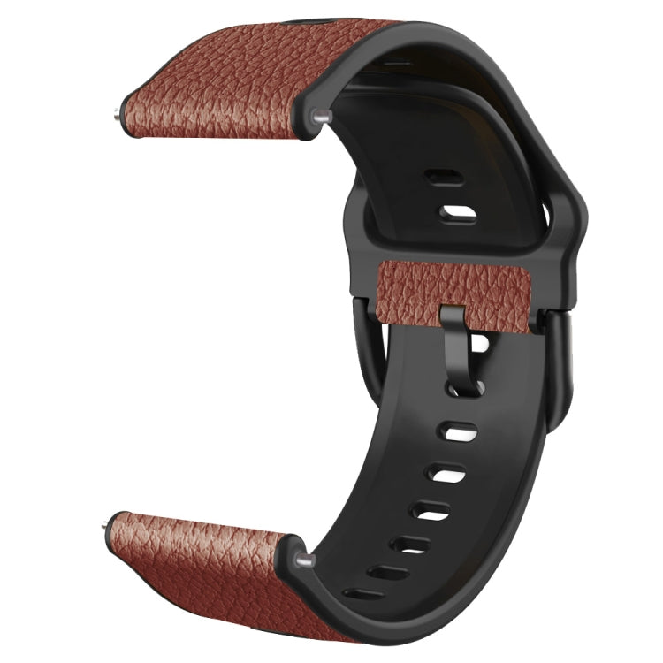 Bracelet de montre en cuir de vachette à deux couches, 20mm, 22mm