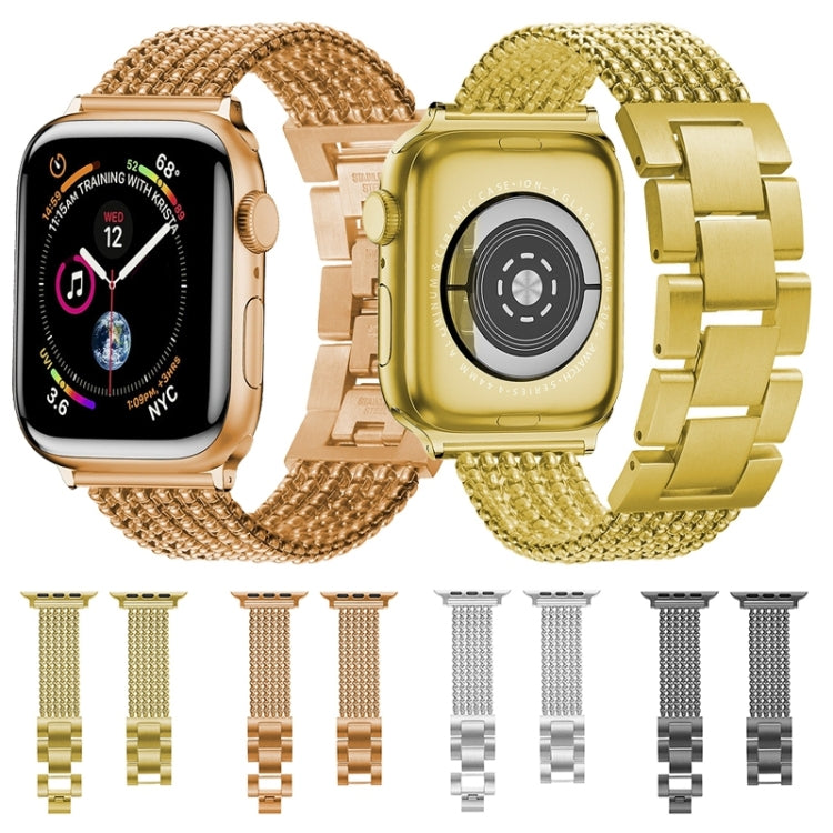 Bracelet de montre de remplacement en acier à six chaînes et trois perles pour la série Apple Watch, 7 41mm / 6 & SE & 5 & 4 40mm / 3 & 2 & 1 38mm, 7 45mm / 6 & SE & 5 & 4 44mm / 3 & 2 & 1 42mm