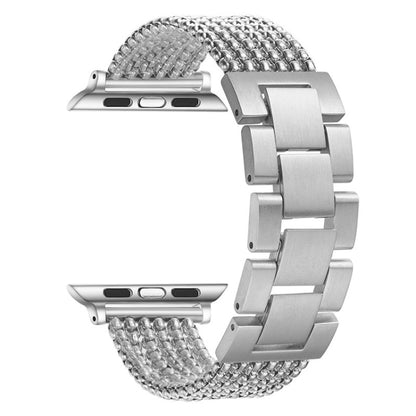 Bracelet de montre de remplacement en acier à six chaînes et trois perles pour la série Apple Watch, 7 41mm / 6 & SE & 5 & 4 40mm / 3 & 2 & 1 38mm, 7 45mm / 6 & SE & 5 & 4 44mm / 3 & 2 & 1 42mm
