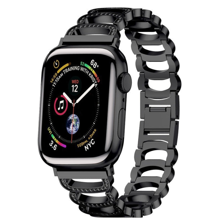 Bracelet de montre de remplacement en acier diamant de type C pour la série Apple Watch, 7 41mm / 6 & SE & 5 & 4 40mm / 3 & 2 & 1 38mm, 7 45mm / 6 & SE & 5 & 4 44mm / 3 & 2 & 1 42mm