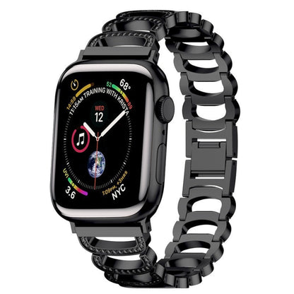 Bracelet de montre de remplacement en acier diamant de type C pour la série Apple Watch, 7 41mm / 6 & SE & 5 & 4 40mm / 3 & 2 & 1 38mm, 7 45mm / 6 & SE & 5 & 4 44mm / 3 & 2 & 1 42mm