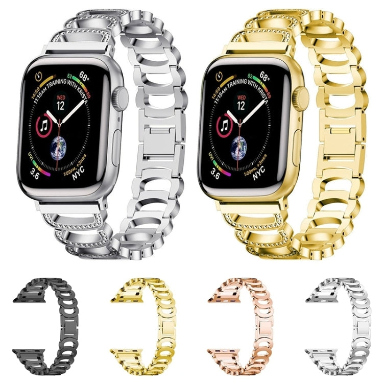 Bracelet de montre de remplacement en acier diamant de type C pour la série Apple Watch, 7 41mm / 6 & SE & 5 & 4 40mm / 3 & 2 & 1 38mm, 7 45mm / 6 & SE & 5 & 4 44mm / 3 & 2 & 1 42mm
