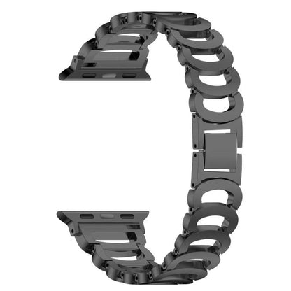 Bracelet de montre de remplacement en acier diamant de type C pour la série Apple Watch, 7 41mm / 6 & SE & 5 & 4 40mm / 3 & 2 & 1 38mm, 7 45mm / 6 & SE & 5 & 4 44mm / 3 & 2 & 1 42mm
