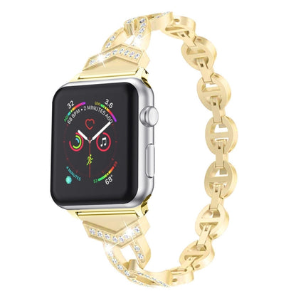 Bracelet de montre de remplacement en acier inoxydable diamant pour la série Apple Watch, 7 41mm / 6 & SE & 5 & 4 40mm / 3 & 2 & 1 38mm, 7 45mm / 6 & SE & 5 & 4 44mm / 3 & 2 & 1 42mm