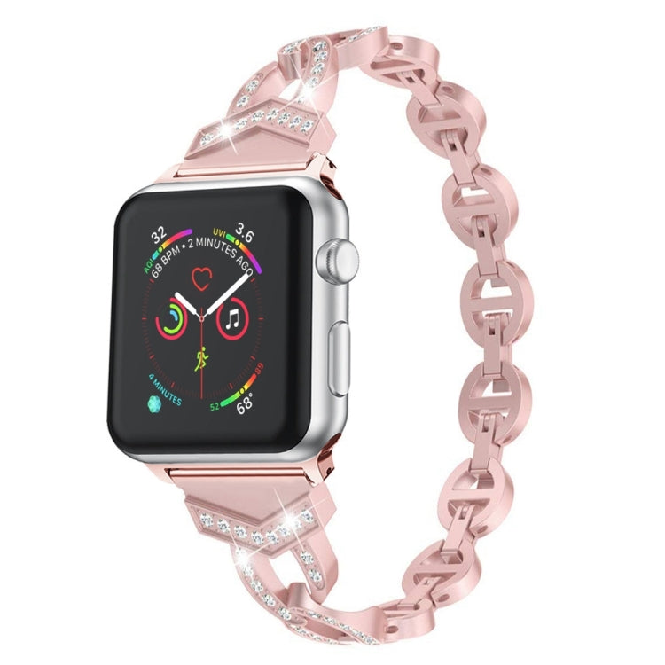 Bracelet de montre de remplacement en acier inoxydable diamant pour la série Apple Watch, 7 41mm / 6 & SE & 5 & 4 40mm / 3 & 2 & 1 38mm, 7 45mm / 6 & SE & 5 & 4 44mm / 3 & 2 & 1 42mm