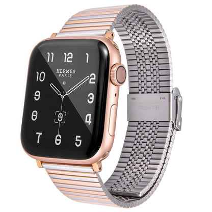 Bracelet de montre de remplacement en acier multi-bahts pour la série Apple Watch, 7 45mm / 6 & SE & 5 & 4 44mm / 3 & 2 & 1 42mm, 7 41mm / 6 & SE & 5 & 4 40mm / 3 & 2 & 1 38mm