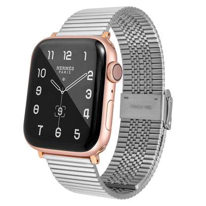 Bracelet de montre de remplacement en acier multi-bahts pour la série Apple Watch, 7 45mm / 6 & SE & 5 & 4 44mm / 3 & 2 & 1 42mm, 7 41mm / 6 & SE & 5 & 4 40mm / 3 & 2 & 1 38mm
