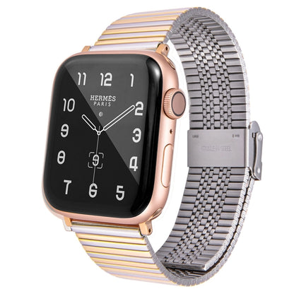 Bracelet de montre de remplacement en acier multi-bahts pour la série Apple Watch, 7 45mm / 6 & SE & 5 & 4 44mm / 3 & 2 & 1 42mm, 7 41mm / 6 & SE & 5 & 4 40mm / 3 & 2 & 1 38mm