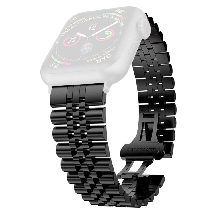 Largeur du bracelet de montre de rechange en acier inoxydable à cinq perles pour femmes: 20 mm pour la série Apple Watch, 7 45mm / 6 & SE & 5 & 4 44mm / 3 & 2 & 1 42mm, 7 41mm / 6 & SE & 5 & 4 40mm / 3 & 2 & 1 38mm