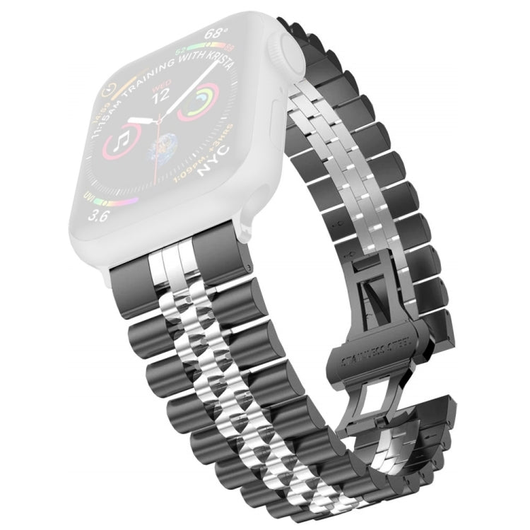 Largeur du bracelet de montre de rechange en acier inoxydable à cinq perles pour femmes: 20 mm pour la série Apple Watch, 7 45mm / 6 & SE & 5 & 4 44mm / 3 & 2 & 1 42mm, 7 41mm / 6 & SE & 5 & 4 40mm / 3 & 2 & 1 38mm
