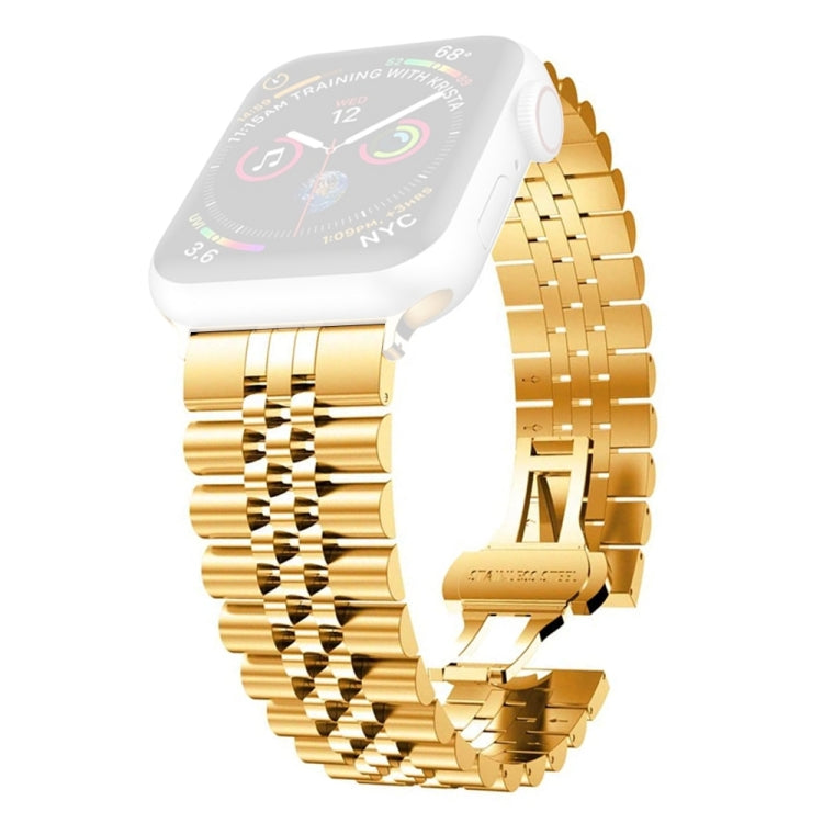 Largeur du bracelet de montre de rechange en acier inoxydable à cinq perles pour femmes: 20 mm pour la série Apple Watch, 7 45mm / 6 & SE & 5 & 4 44mm / 3 & 2 & 1 42mm, 7 41mm / 6 & SE & 5 & 4 40mm / 3 & 2 & 1 38mm