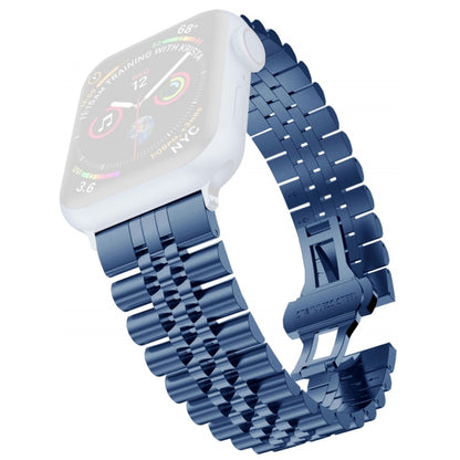 Largeur du bracelet de montre de rechange en acier inoxydable à cinq perles pour femmes: 20 mm pour la série Apple Watch, 7 45mm / 6 & SE & 5 & 4 44mm / 3 & 2 & 1 42mm, 7 41mm / 6 & SE & 5 & 4 40mm / 3 & 2 & 1 38mm