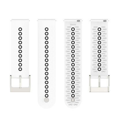 Bracelet de montre universel en silicone avec trou coloré, 22mm, 20mm, For Suunto 9 Peak