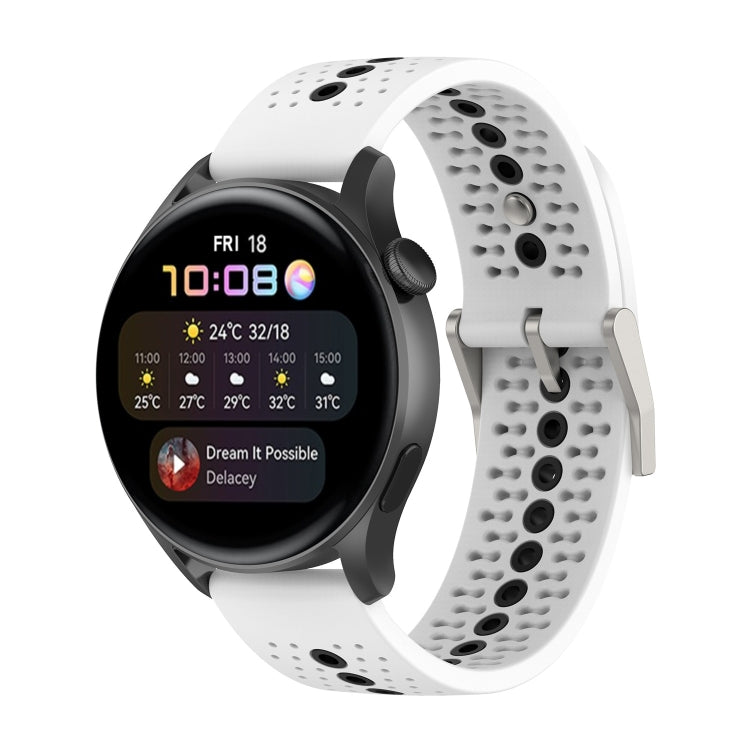 Bracelet de montre universel en silicone avec trou coloré, 22mm, 20mm, For Suunto 9 Peak