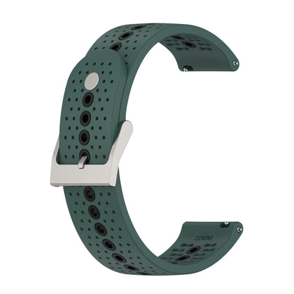 Bracelet de montre universel en silicone avec trou coloré, 22mm, 20mm, For Suunto 9 Peak