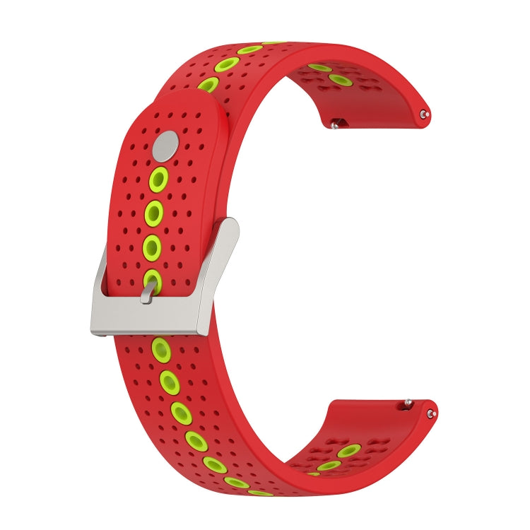 Bracelet de montre universel en silicone avec trou coloré, 22mm, 20mm, For Suunto 9 Peak