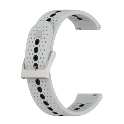 Bracelet de montre universel en silicone avec trou coloré, 22mm, 20mm, For Suunto 9 Peak