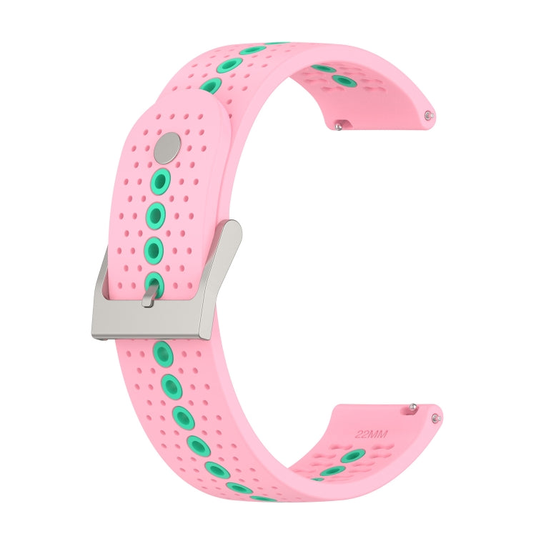 Bracelet de montre universel en silicone avec trou coloré, 22mm, 20mm, For Suunto 9 Peak