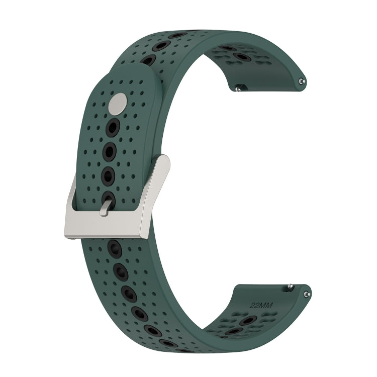 Bracelet de montre universel en silicone avec trou coloré, 22mm, 20mm, For Suunto 9 Peak
