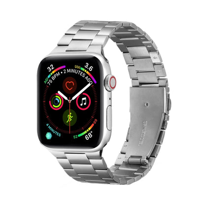 Bracelet de montre de remplacement en métal à trois perles ultra-mince pour la série Apple Watch, 7 41mm / 6 & SE & 5 & 4 40mm / 3 & 2 & 1 38mm, 7 45mm / 6 & SE & 5 & 4 44mm / 3 & 2 & 1 42mm