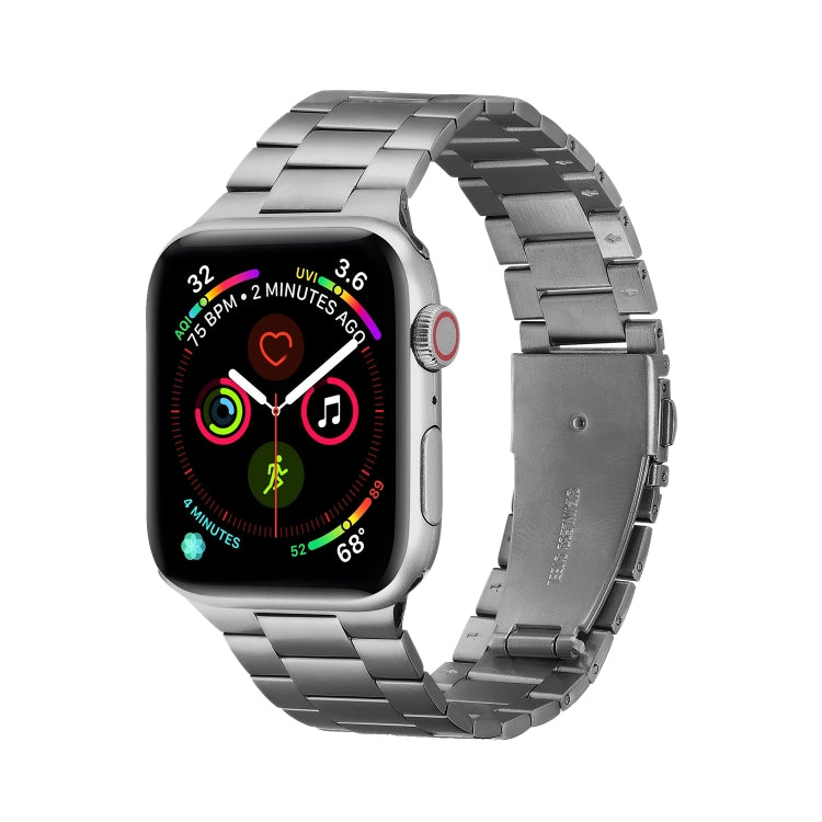 Bracelet de montre de remplacement en métal à trois perles ultra-mince pour la série Apple Watch, 7 41mm / 6 & SE & 5 & 4 40mm / 3 & 2 & 1 38mm, 7 45mm / 6 & SE & 5 & 4 44mm / 3 & 2 & 1 42mm