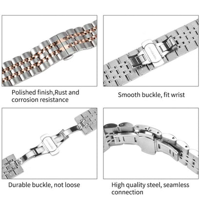 Bracelet de montre en acier à sept perles, 20mm Women Version, 22mm Men Version