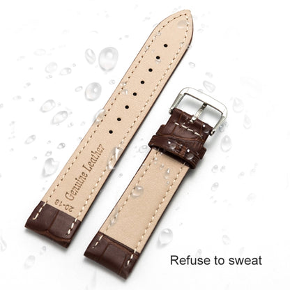 Bracelet de montre en cuir de vachette à deux couches avec texture commune en bambou, 10mm, 14mm, 16mm, 18mm, 20mm, 22mm, 24mm, 12mm