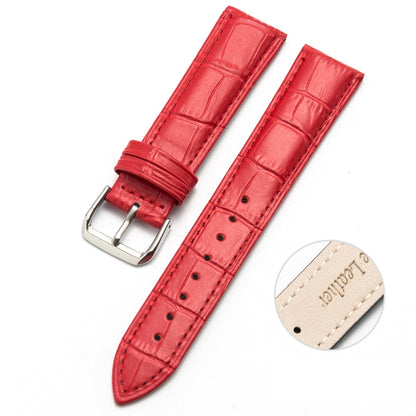 Bracelet de montre en cuir de vachette à deux couches avec texture commune en bambou, 10mm, 14mm, 16mm, 18mm, 20mm, 22mm, 24mm, 12mm