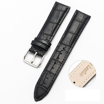 Bracelet de montre en cuir de vachette à deux couches avec texture commune en bambou, 10mm, 14mm, 16mm, 18mm, 20mm, 22mm, 24mm, 12mm