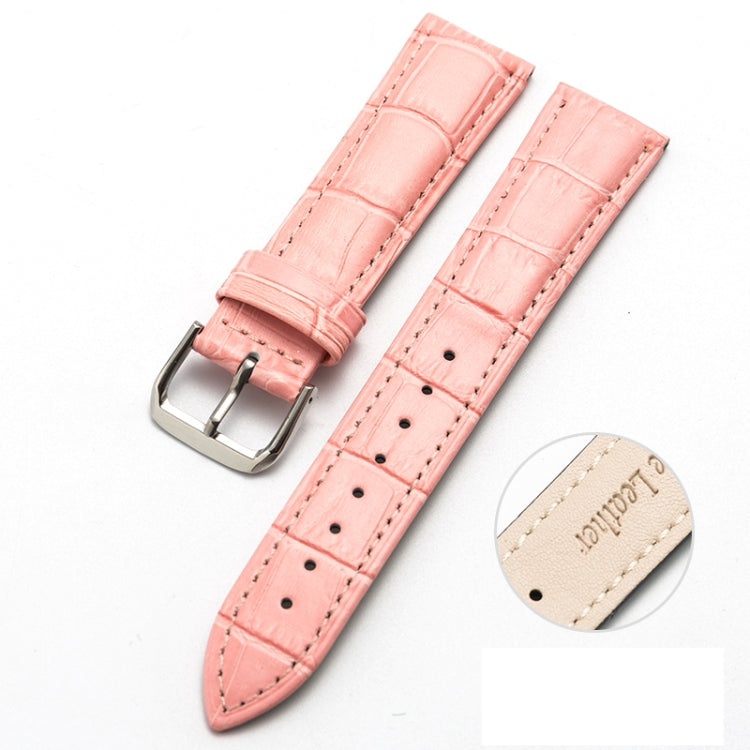 Bracelet de montre en cuir de vachette à deux couches avec texture commune en bambou, 10mm, 14mm, 16mm, 18mm, 20mm, 22mm, 24mm, 12mm