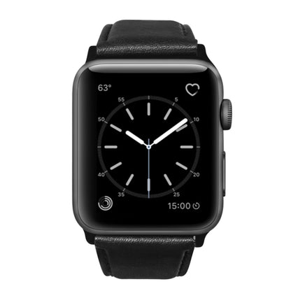 Bracelet de montre en cuir véritable ciré à l'huile, For Apple Watch Series 8&7 41mm / SE 2&6&SE&5&4 40mm / 3&2&1 38mm, For Apple Watch Series 7 41mm / 6 & SE & 5 & 4 40mm / 3 & 2 & 1 38mm                                                                ...