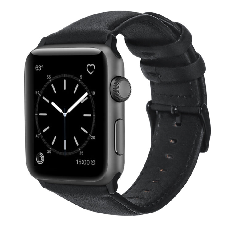 Bracelet de montre en cuir véritable ciré à l'huile, For Apple Watch Series 8&7 41mm / SE 2&6&SE&5&4 40mm / 3&2&1 38mm, For Apple Watch Series 7 41mm / 6 & SE & 5 & 4 40mm / 3 & 2 & 1 38mm                                                                ...