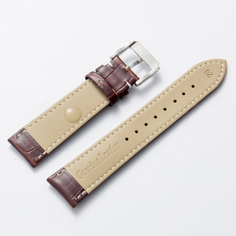Bracelet de montre en cuir de veau, 14mm, 16mm, 18mm, 20mm, 22mm, 24mm
