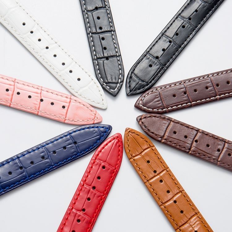 Bracelet de montre en cuir de veau, 14mm, 16mm, 18mm, 20mm, 22mm, 24mm