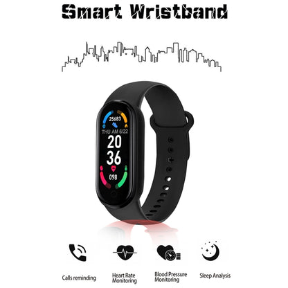 Bracelet intelligent de sport M6, prend en charge la surveillance de la fréquence cardiaque et la surveillance de la pression artérielle et la surveillance du sommeil et le rappel sédentaire, Linear Charging